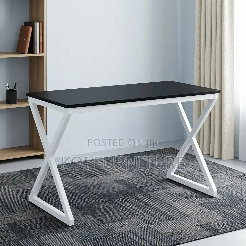 Office Desk; 1200MM Home Office Wooden_Metallic Computer Study Table