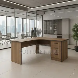 Office Desk; 120CM Curved Home Study Drawered Desk