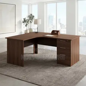 Office Desk; 120CM Curved Home Study Drawered Desk