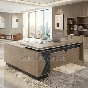 Office Desk; 160cm Executive Stylish Office Desk With Safe Drawers