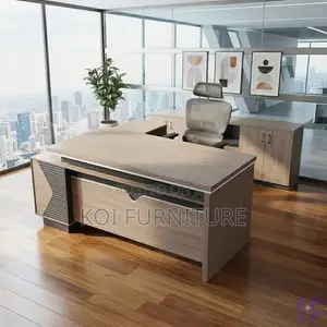 Office Desk; 160cm Executive Stylish Office Desk With Safe Drawers