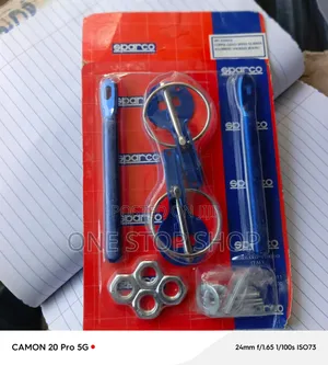 Blue Sparco Universal Racing Bonnet Hood Pin Lock Kit