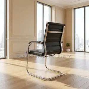 Leather Padded Arm Visitors Chair