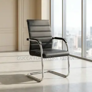 Leather Padded Arm Visitors Chair