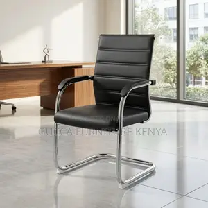 Leather Padded Arm Visitors Chair