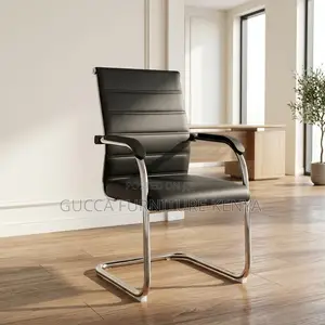 Leather Padded Arm Visitors Chair