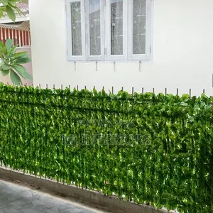 Dense Artificial Hedge Privacy Fence for Outdoor Wall Covering