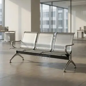 Waiting Bench; 3-Link Non-Padded Waiting Bench