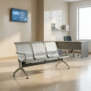 Waiting Bench; 3-Link Non-Padded Waiting Bench