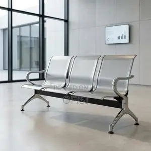 Waiting Bench; 3-Link Non-Padded Waiting Bench