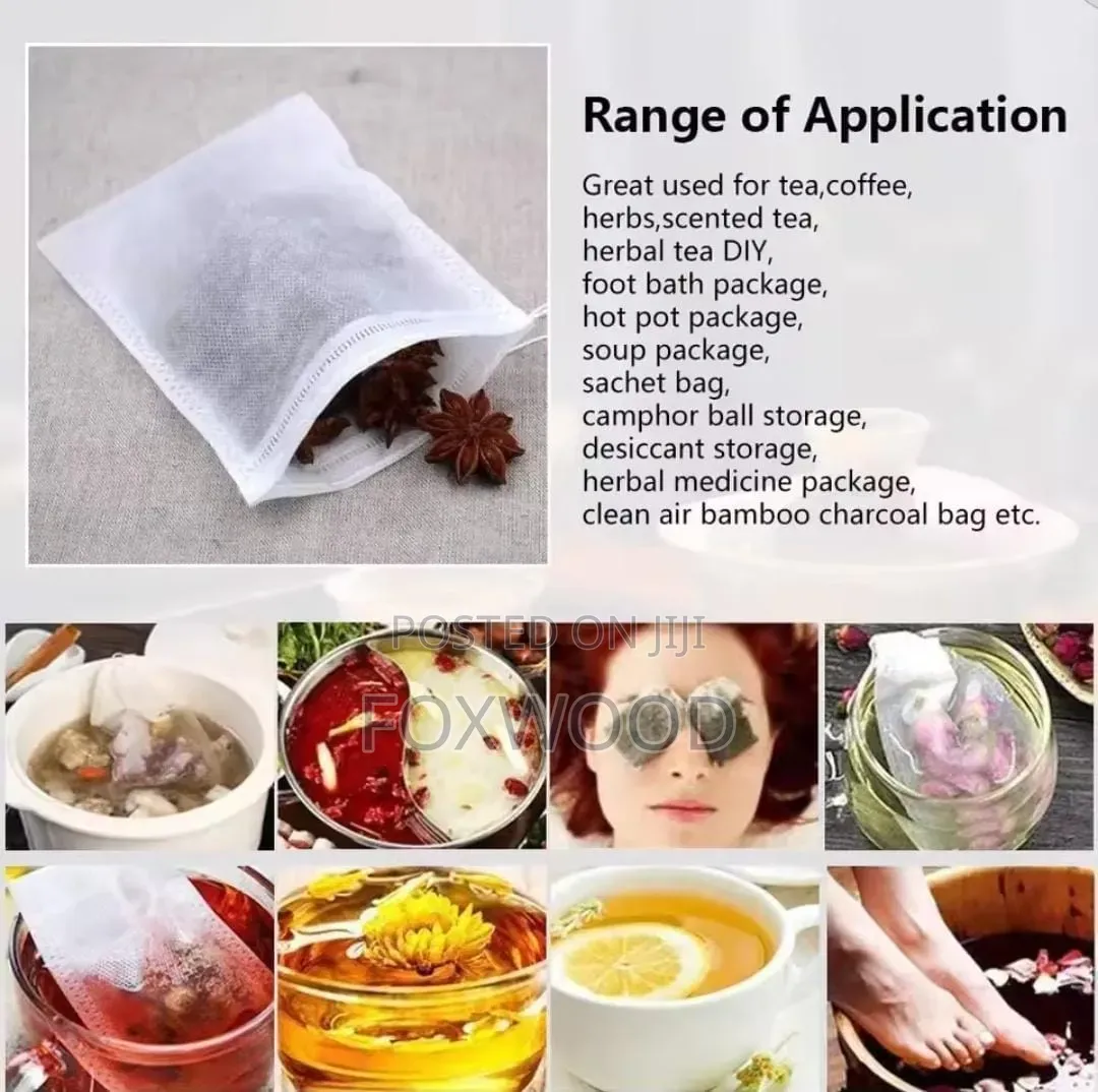 Disposable Non-Woven Fabric Drawstring Tea Filter Bags