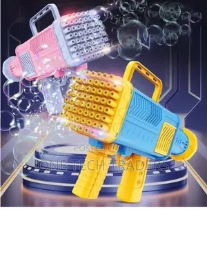 Rechargeable Bubble Gun -60 Holes With Light