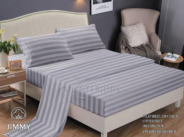 Soft Durable Striped Fitted Bedsheets