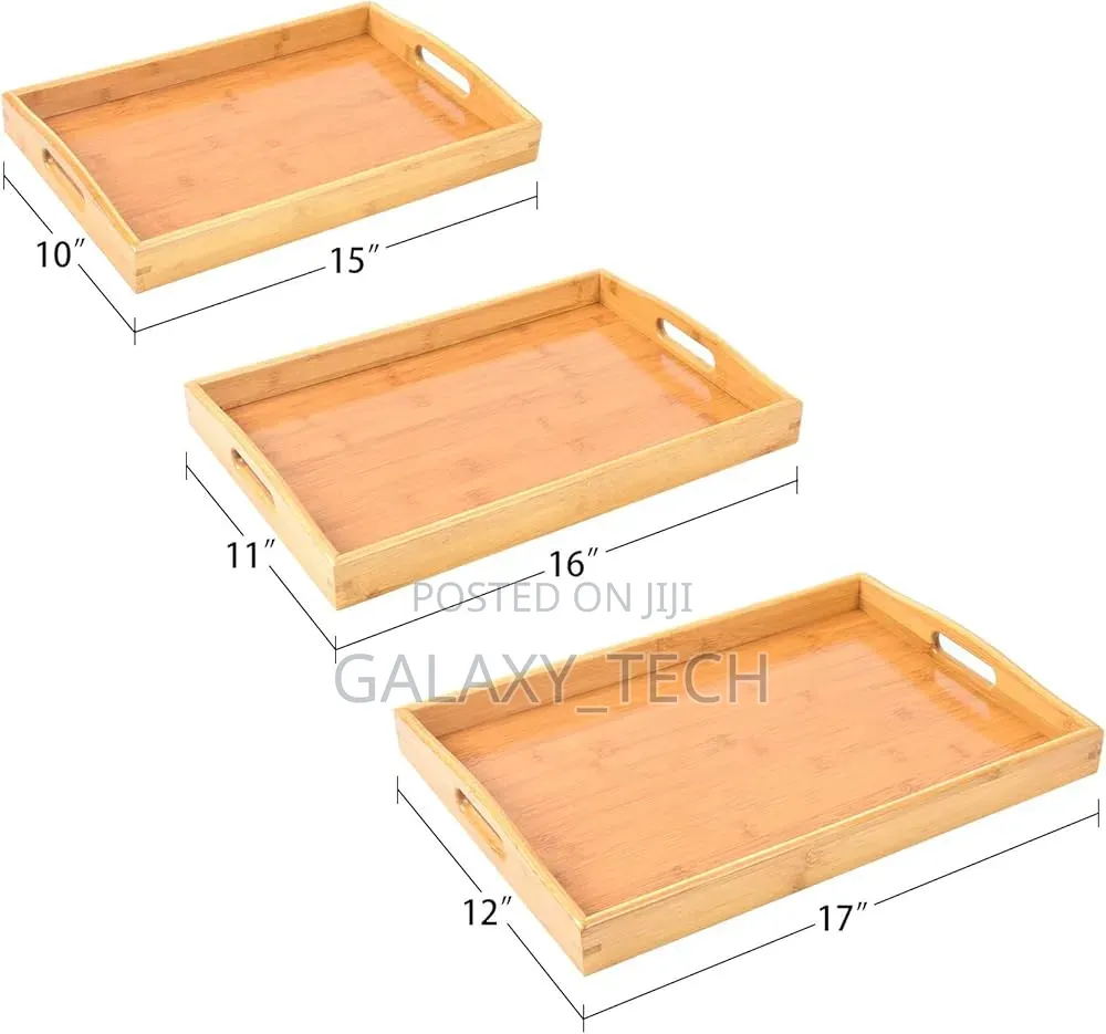 3in1 Bamboo Wooden Tray