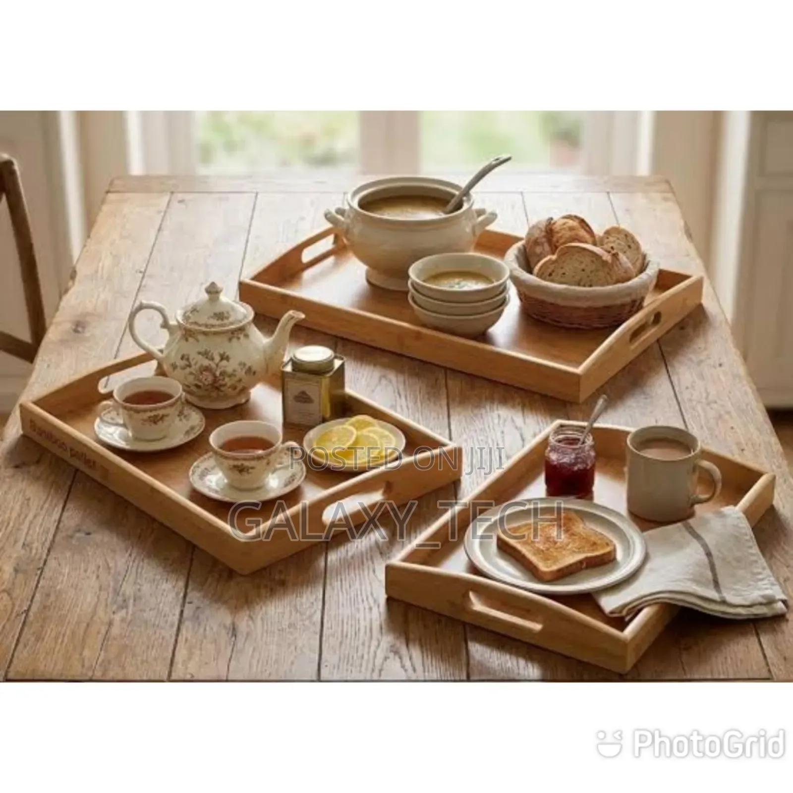 3in1 Bamboo Wooden Tray