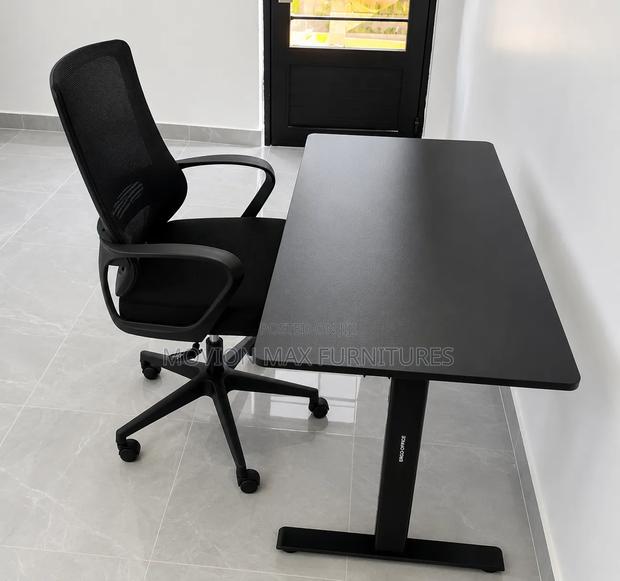Black Electric Table Adjustable Table - main view