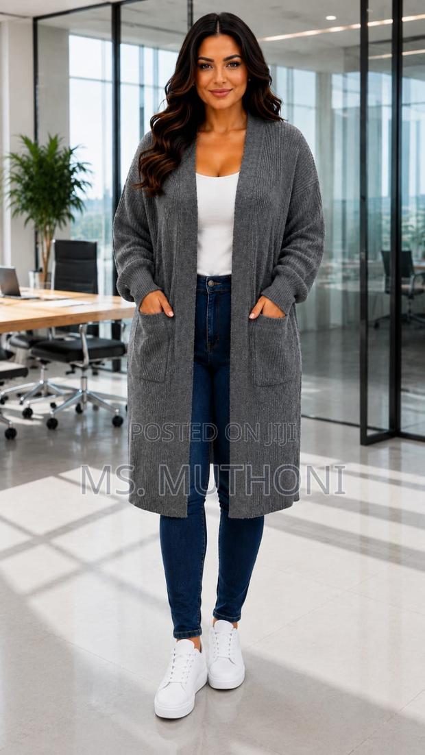 Ladies Long Knitted Free Size Sweaters - thumbnail 3