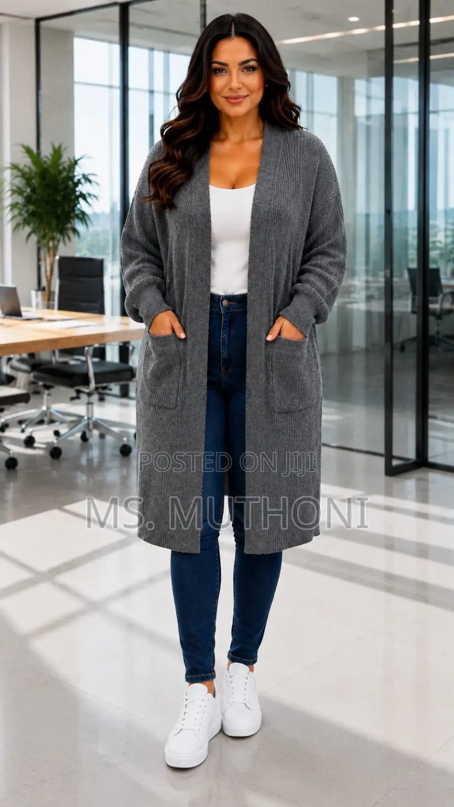 Ladies Long Knitted Free Size Sweaters