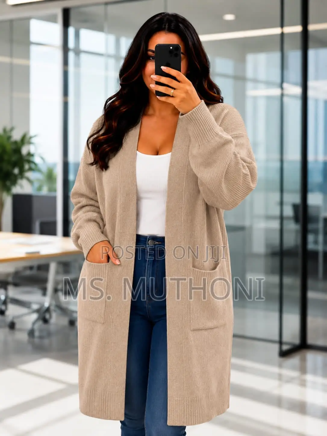 Ladies Long Knitted Free Size Sweaters