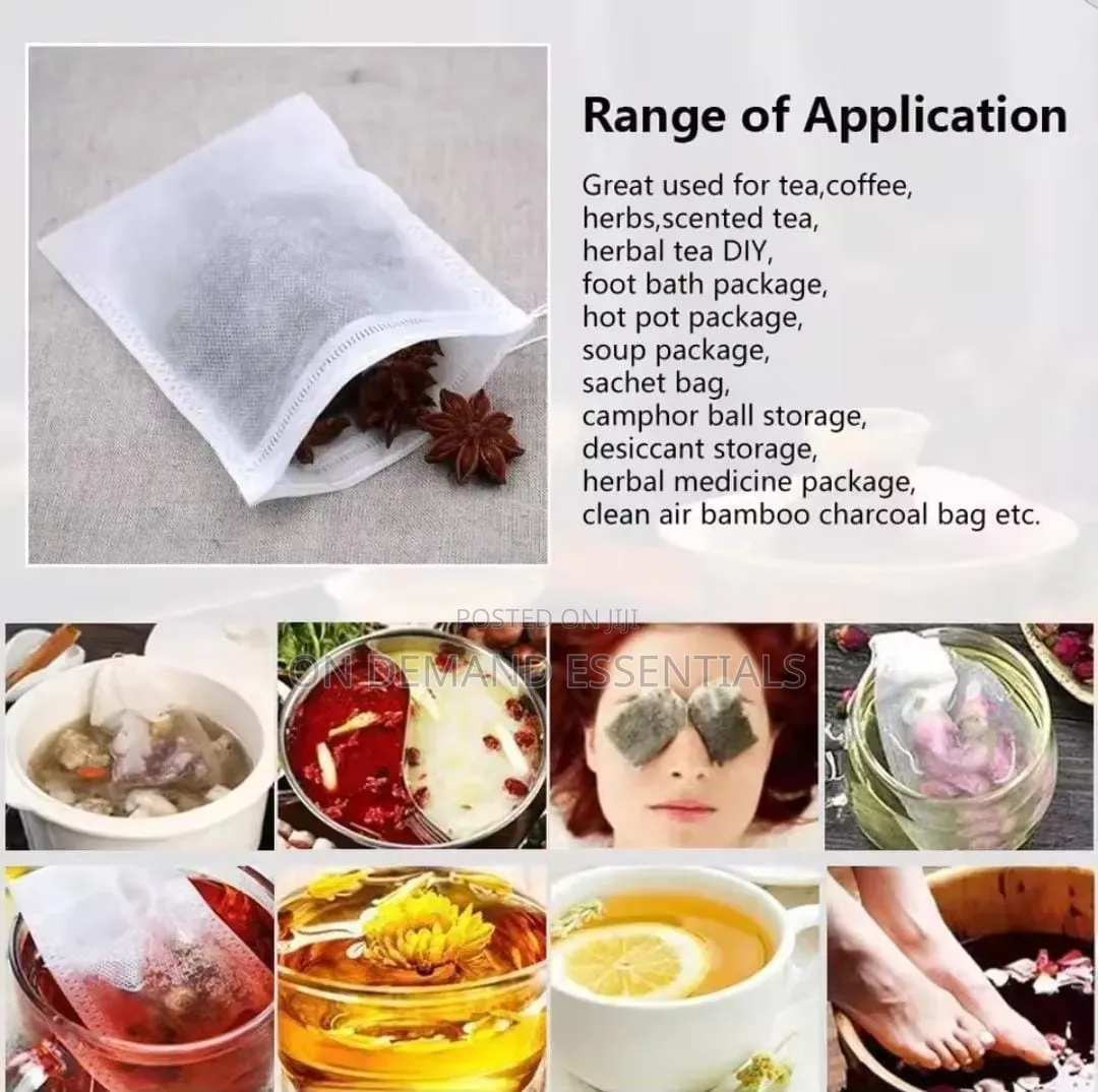 Eco Friendly Disposable Non-Woven Fabric Empty Tea Bag Sachets
