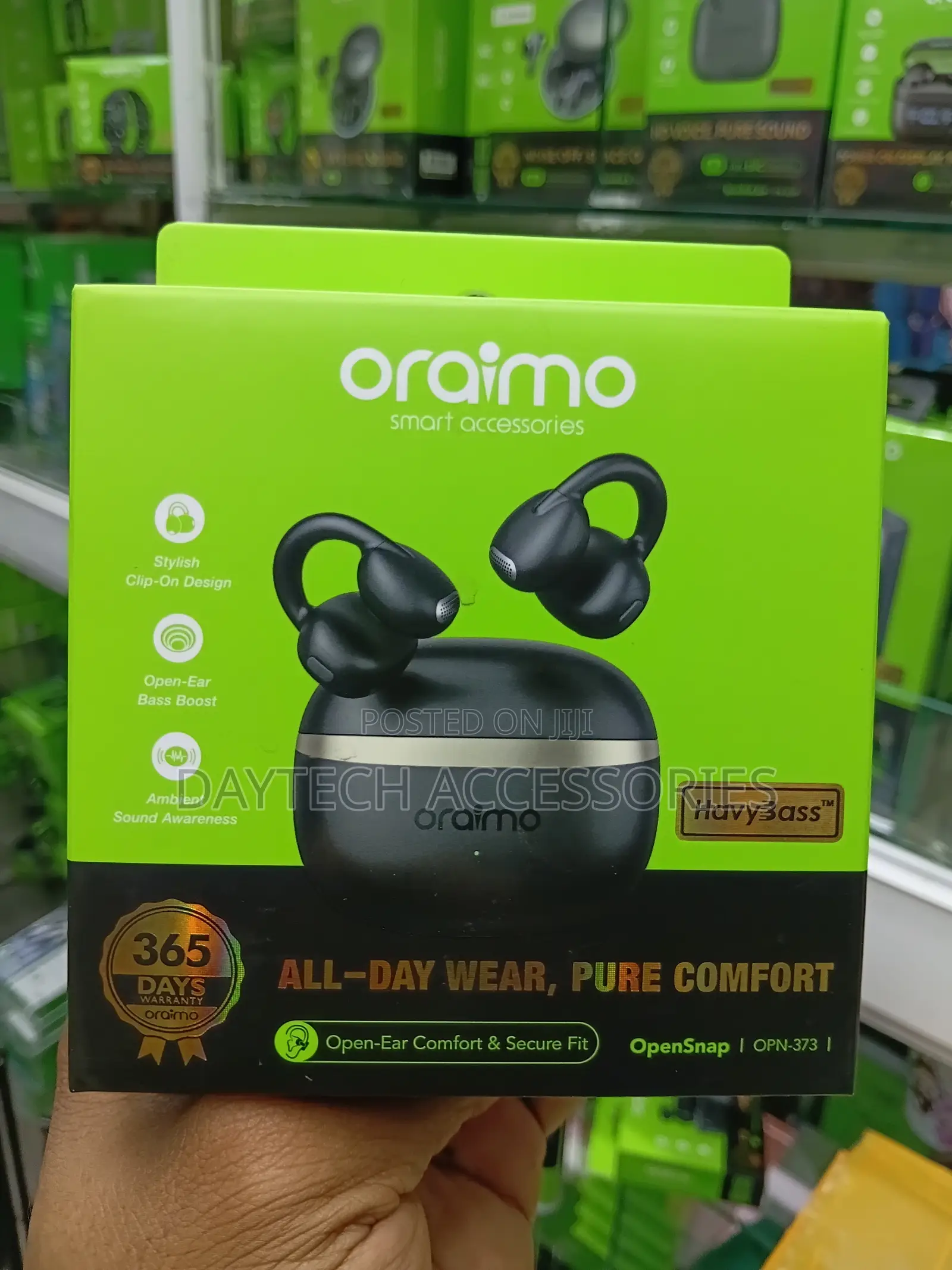 The Oraimo OpenSnap (OPN-373) Clip-on Open-Ear True Wireless Earbuds