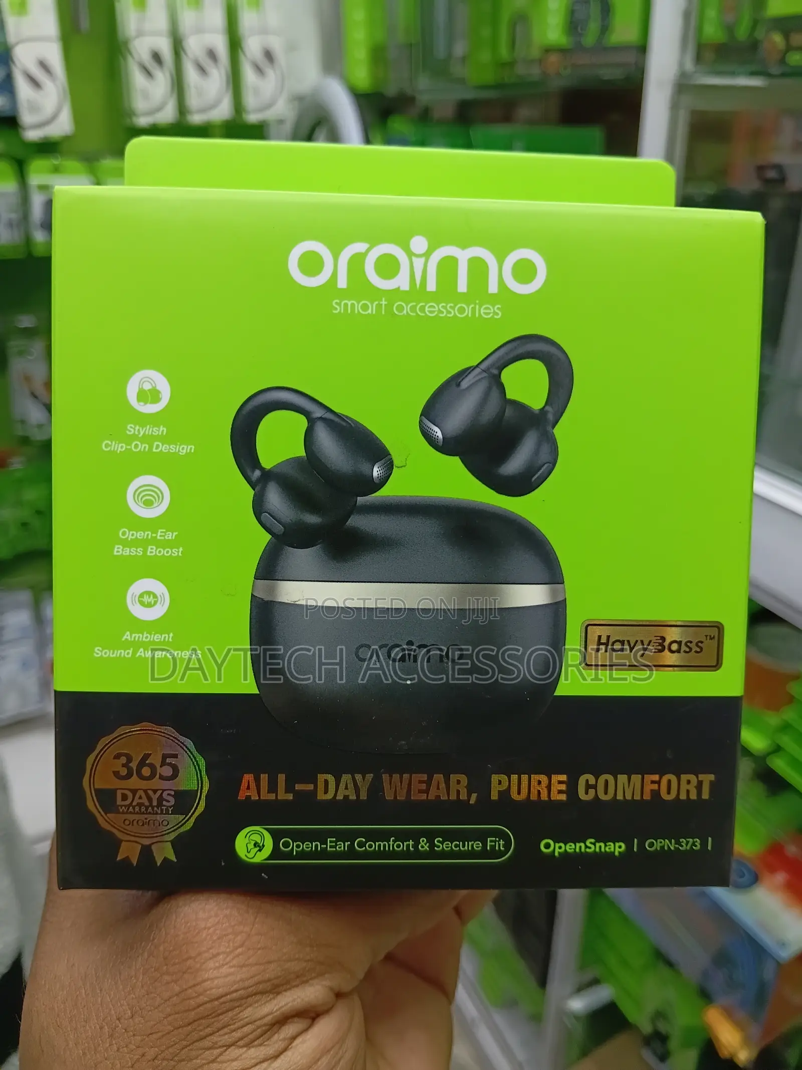 The Oraimo OpenSnap (OPN-373) Clip-on Open-Ear True Wireless Earbuds