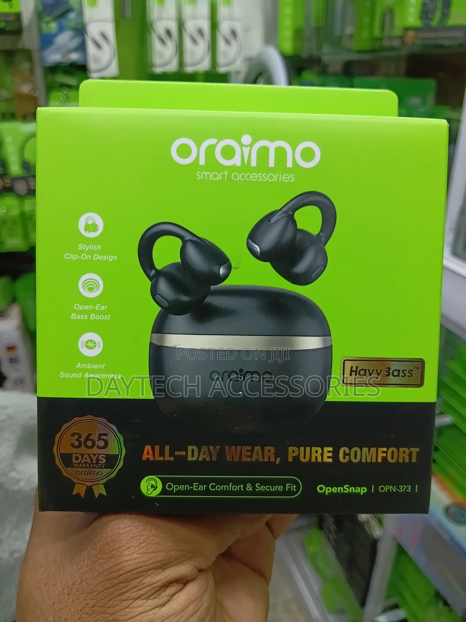 The Oraimo OpenSnap (OPN-373) Clip-on Open-Ear True Wireless Earbuds