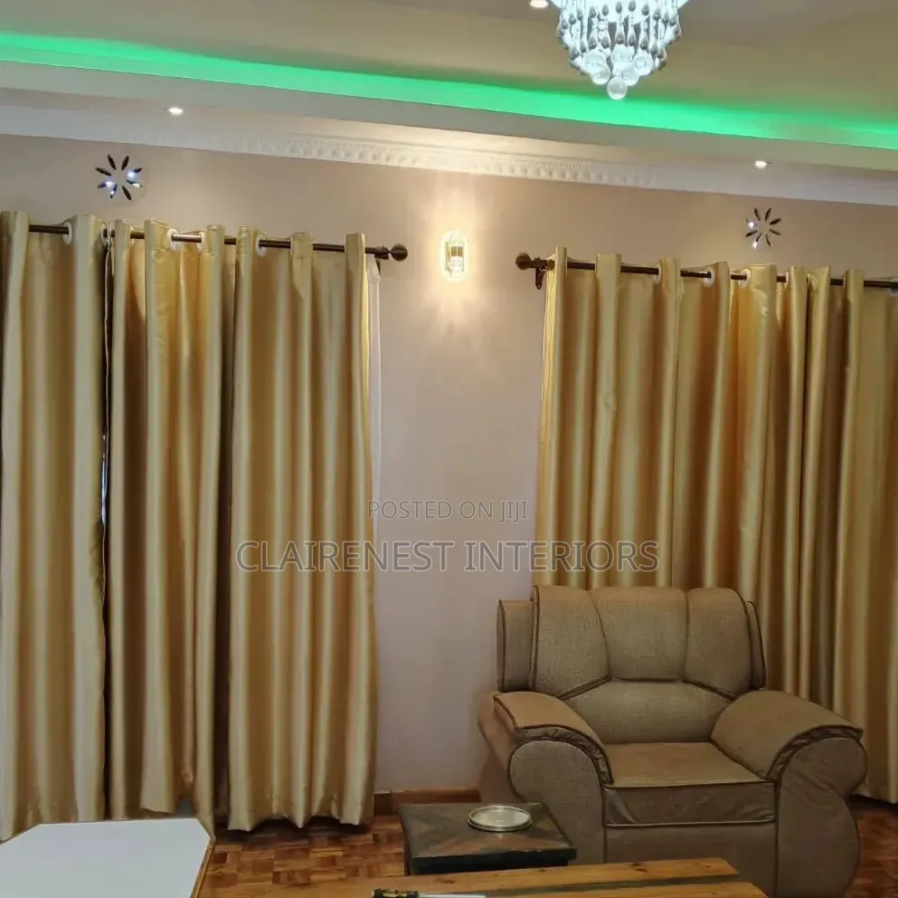 Total Blackout Gold, Velvet White Window and Door Curtains