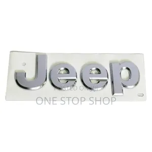 JEEP Self Adhesive Backed 3D Vehicle Body Placement Silver Badge