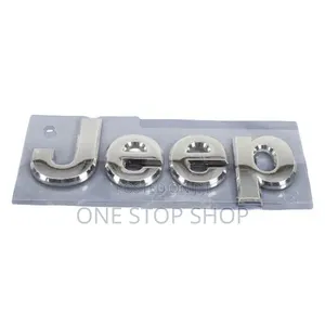 JEEP Self Adhesive Backed 3D Vehicle Body Placement Silver Badge