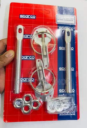 Car Bonnet Hood Securing Pin Lock Kit With Two Thread Pin Posts