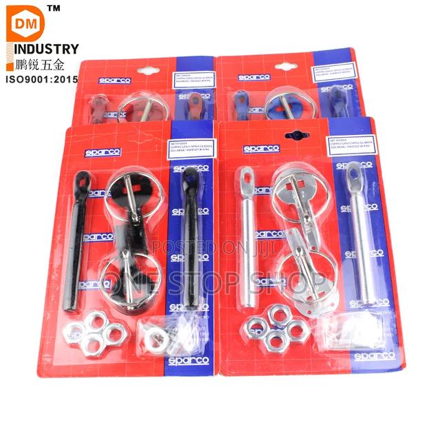 Car Bonnet Hood Securing Pin Lock Kit With Two Thread Pin Posts - main view