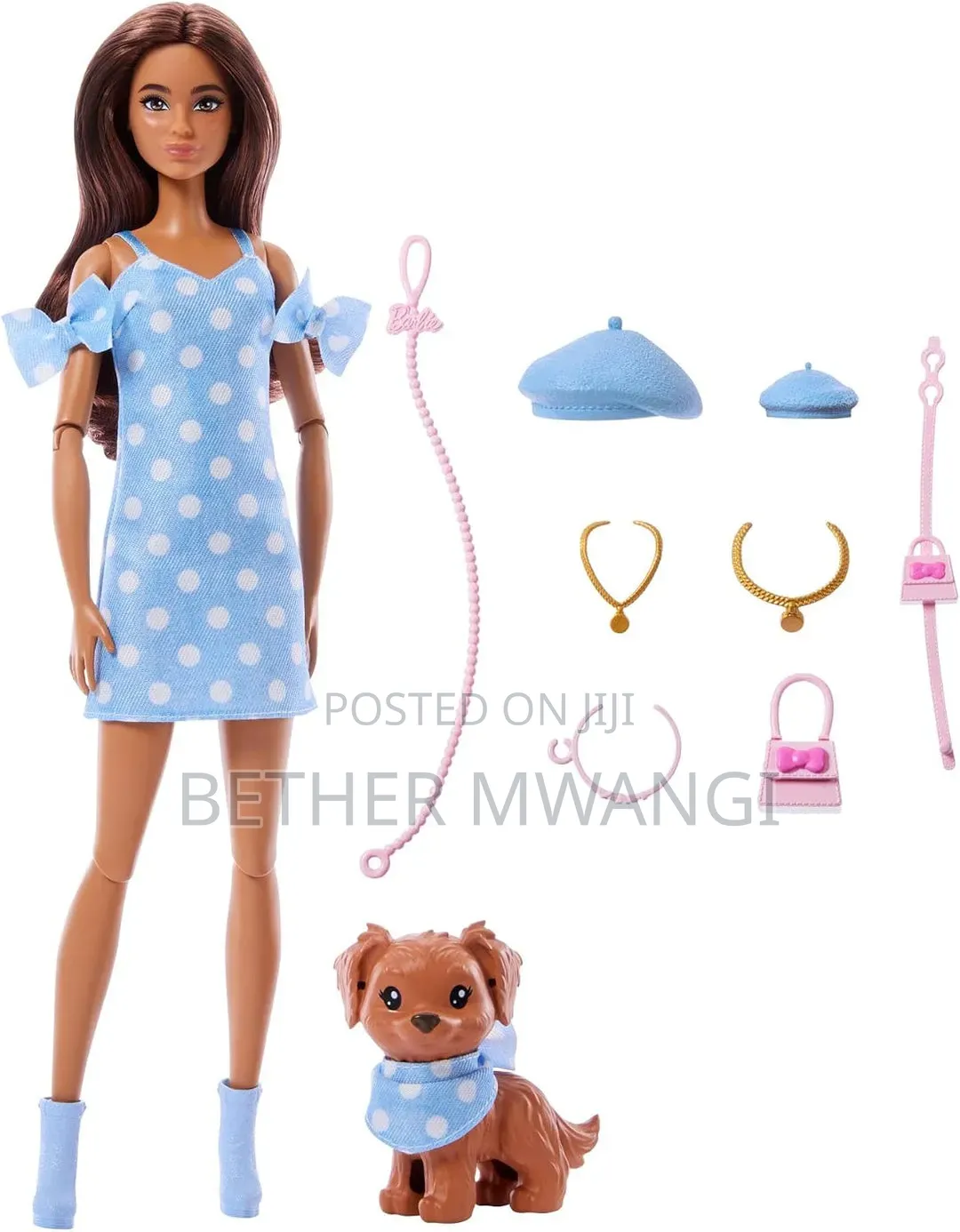 Barbie Twinning Looks Doll With Pet Dog Accessories