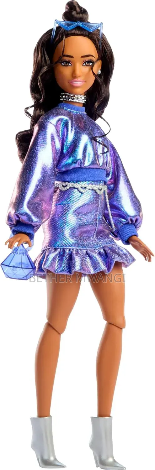 Barbie Deluxe Style Fashion Doll in Metallic Blue Top