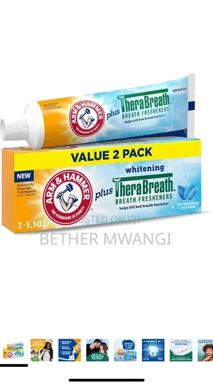 Arm Hammer Plus TheraBreath Whitening Anticavity Fluoride Toothpaste
