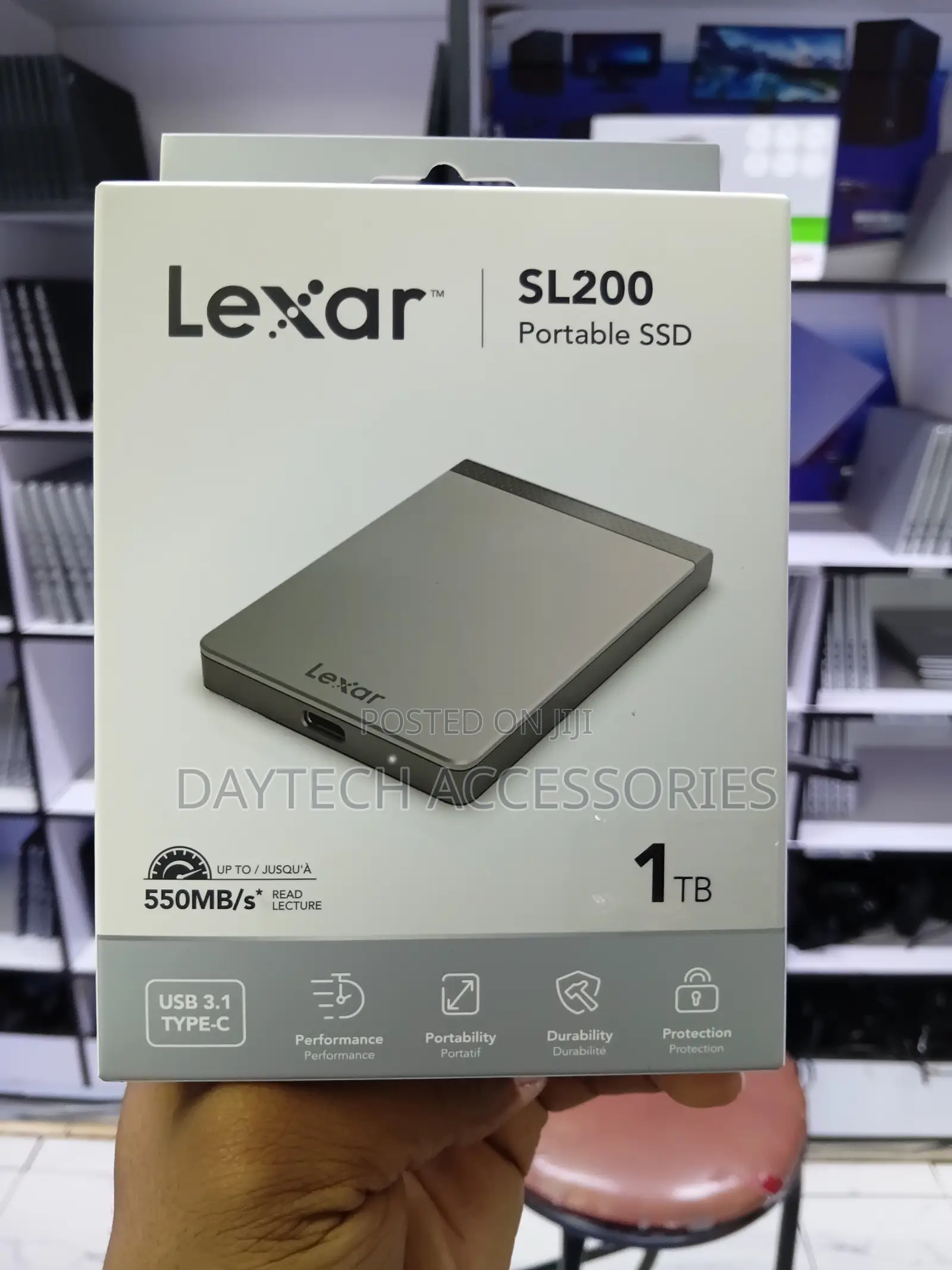 The Lexar SL200 1TB Portable SSD.