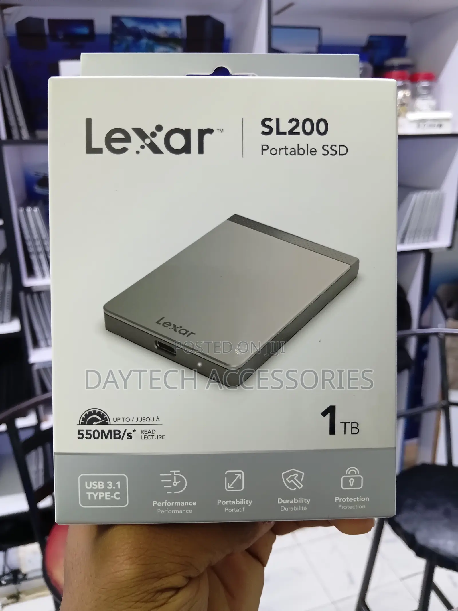 The Lexar SL200 1TB Portable SSD.