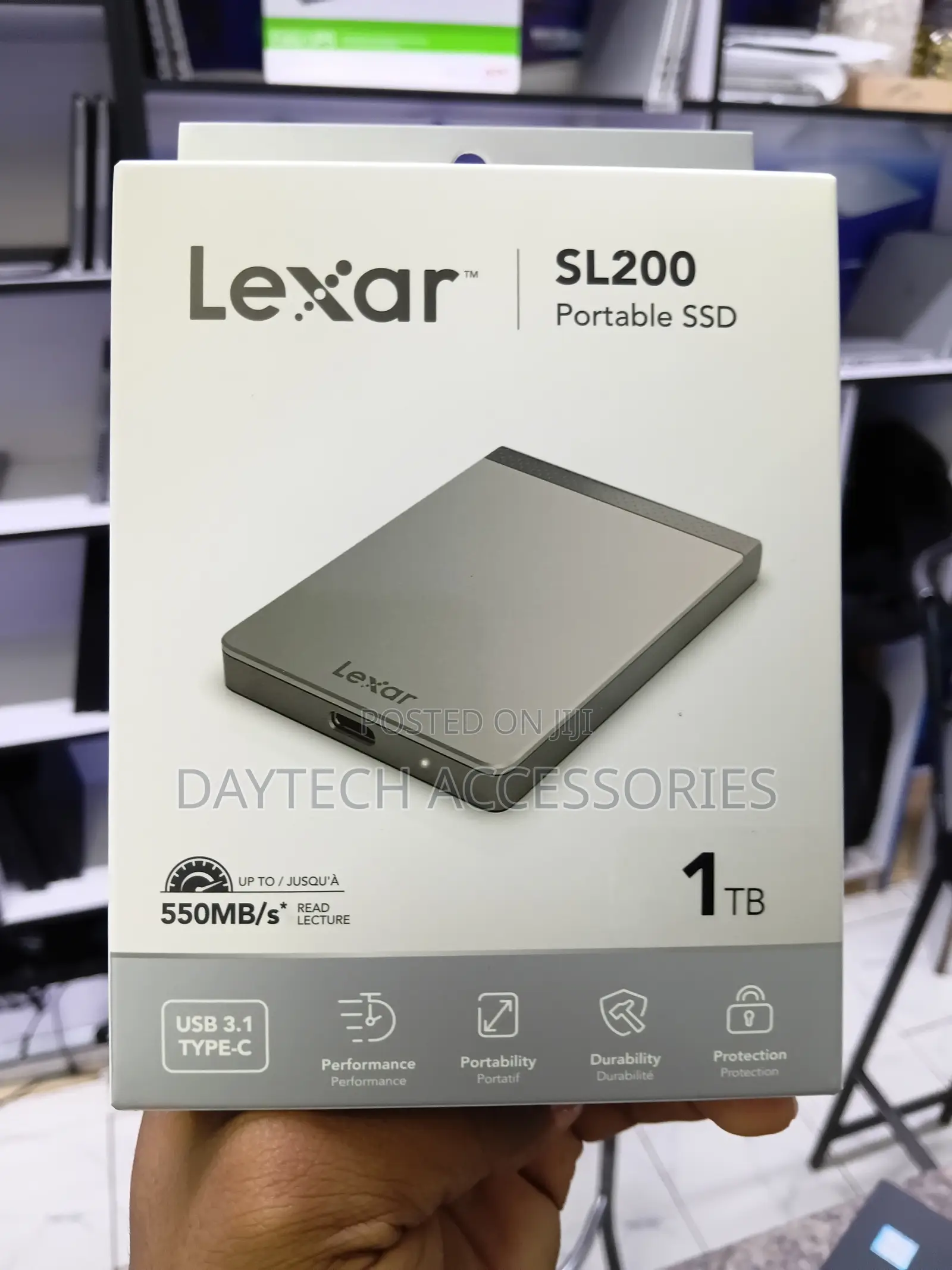 The Lexar SL200 1TB Portable SSD.