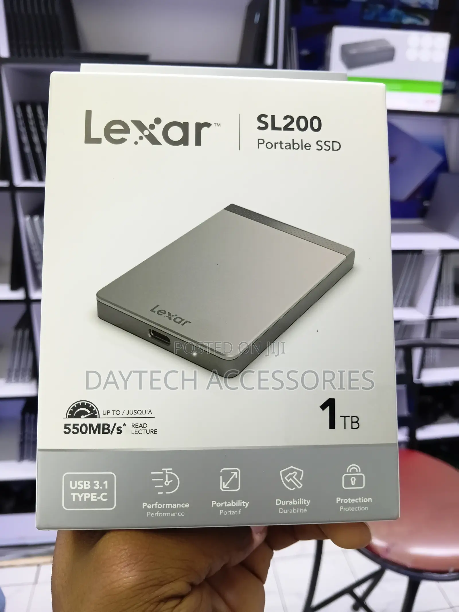 Lexar SL200 1TB Portable External SSD Up to 550mb/S Read