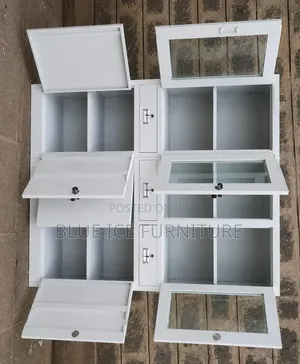 4 Door Steel Office Cabinet With Glass Doors – Lockable Filing/Storage