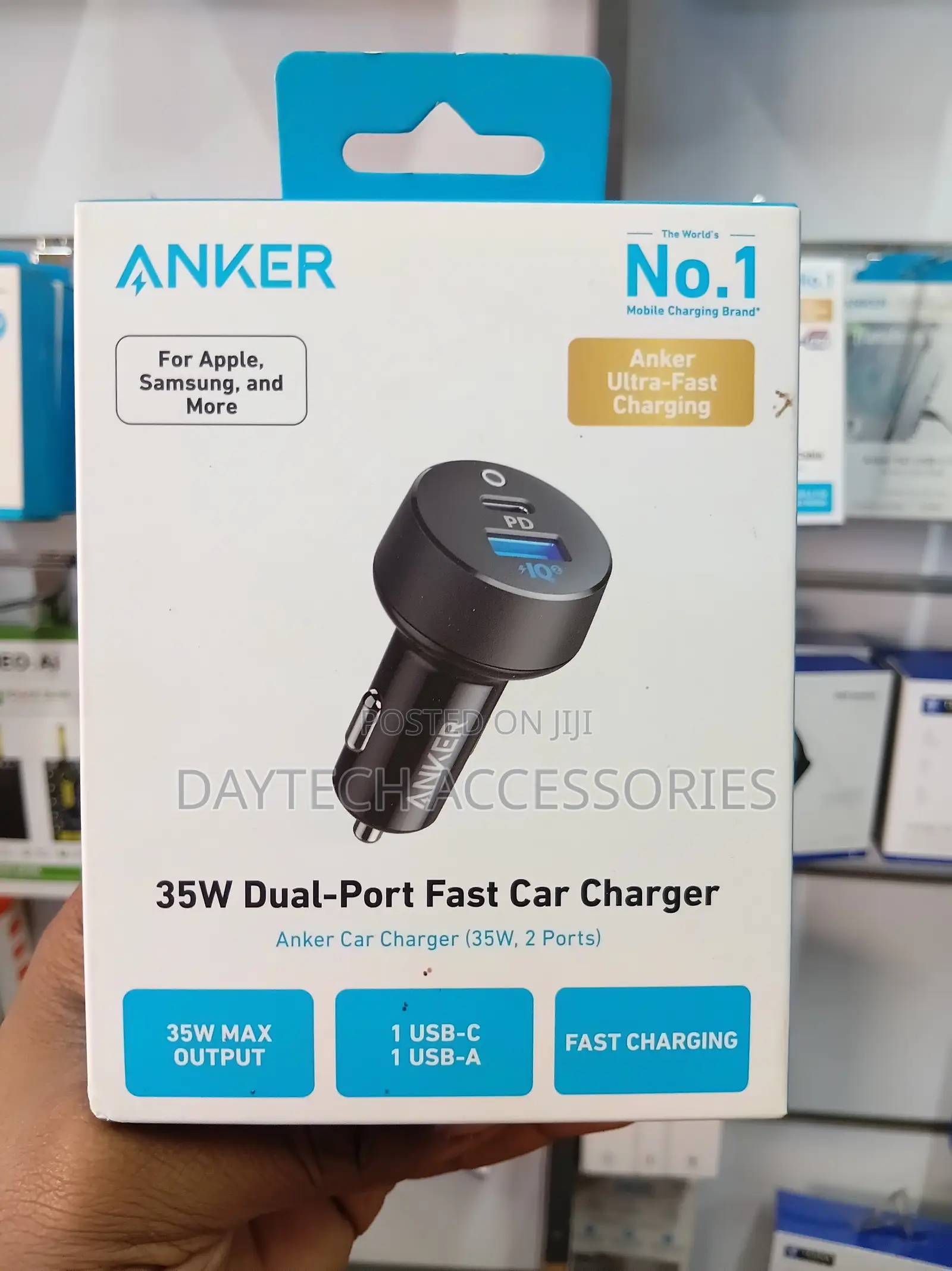 Anker PowerDrive PD+ 2 – 35W 2-Port High-Speed USB-C Car Charger