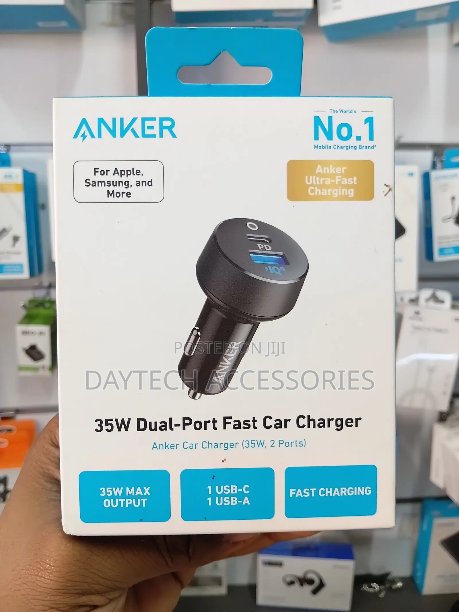 Anker PowerDrive PD+ 2 – 35W 2-Port High-Speed USB-C Car Charger