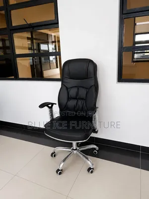 Black Leather Executive Chair - Strong Durable