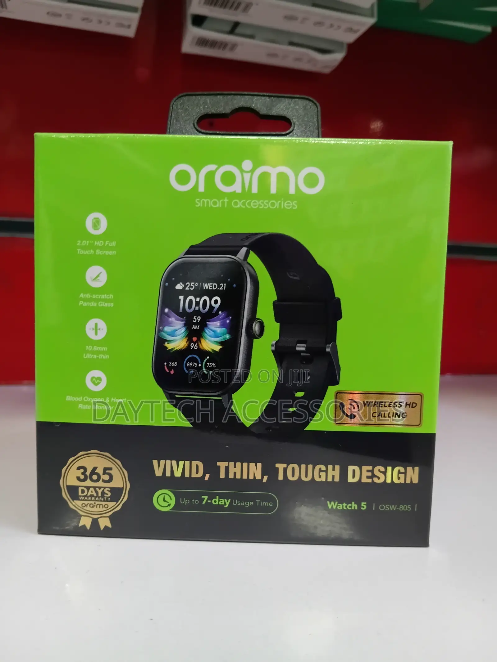 Oraimo Watch 5 Smartwatch - 2.01" HD Screen - OSW-805
