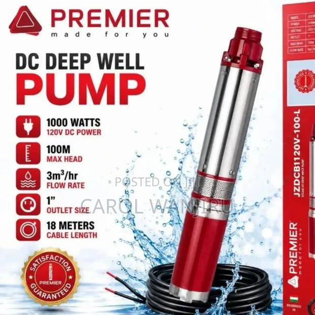 Premier 1000W DC Deep Well Pump/1000w DC Submersible Water Pump - main view