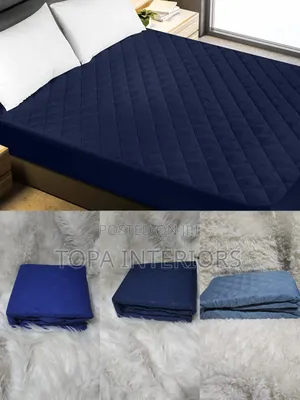 NAvy Blue Fitted Style Quality Waterproof Mattress Protectors