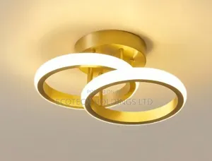 Modern Stylish Gold Double Ring Ceiling Light Ms6