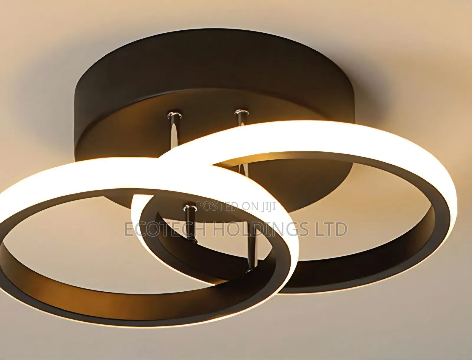 Modern Stylish Black Double Ring String Lights Ms8