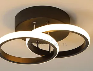 Modern Stylish Black Double Ring String Lights Ms8