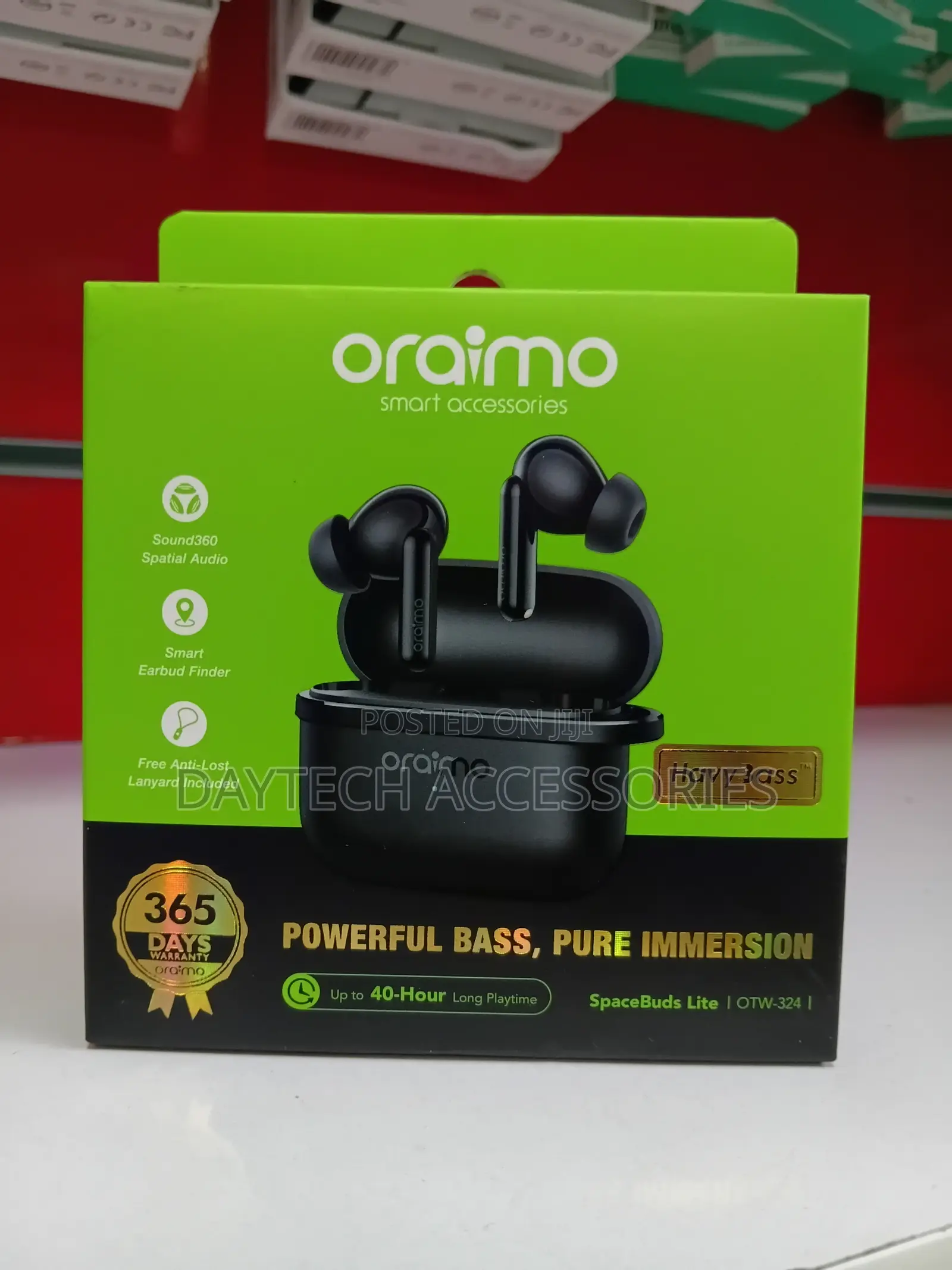 Oraimo SpaceBuds Lite (OTW-324) True Wireless Earbuds in Black